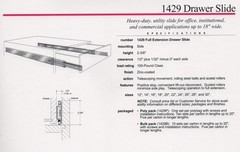 KNAPE & VOGT #1429P-18″-CL DRAWER SLIDE “CABINET LEFT” REPLACEMENT PART ONLY