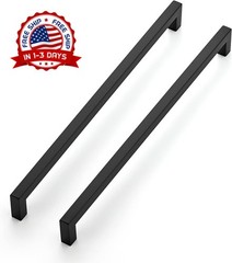 Set de 10 Jaladeras Negras de 12.6 Pulgadas para Gabinetes y Cajones de Cocina