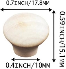Versatile 20pcs Round Wooden Drawer Pulls – Unfinished for Personalized Touch