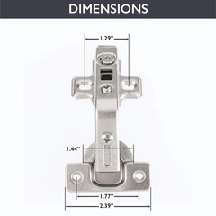 Corner Cabinet Hinges Satin Nickel, 2 Pack – Self Closing 135 Degree Lazy Sus…
