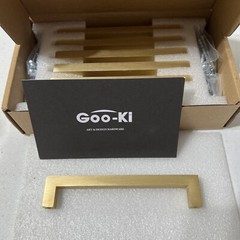 Goo-Ki 6 Pack 5″ Hole Double Hole Cabinet Hardware Brushed Brass Zinc Alloy