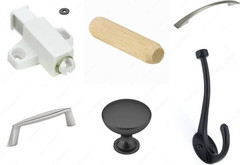 Richelieu Parts Collection – Mixed Lot of Cabinet Hardware (Knobs, Pulls, Hooks)