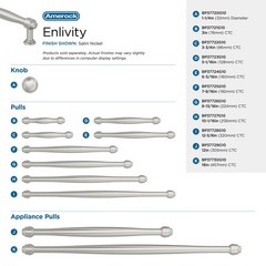 Enlivity 1-1/4 Inch 32mm Diameter Satin Nickel Cabinet Knob Round Hardware