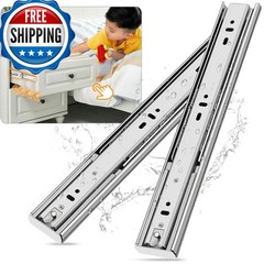 YENUO 5 Pairs Soft Close Stainless Steel Drawer Slides Full Extension 10 12 14