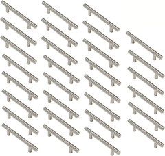Cabinet Handles – Pack of 30 Stainless Steel T Bar Drawer Pulls Cupboard Knob fo