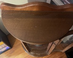 DEFECTIVE other see details Vintage Curio Cabinet With Curved Front Appr G3D