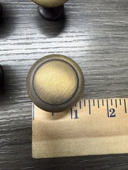 6 Belwith Keeler CABINET Drawer Knob Pull Brushed Brass Finish Beaded Design 132