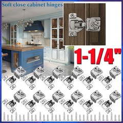 LOT 1-1/4″ Overlay Soft Close Face Frame 105° Compact Cabinet Hinges Handware