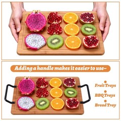 8 PCS Matte Black Metal Cabinet Hardware Pulls for Serving Trays Fruit Tray