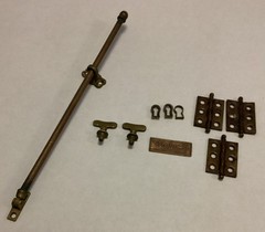 Vintage Old WABASH Cabinet Hardware Hinges Lock Trim