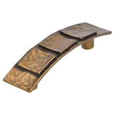 Hammered Cabinet Pull Antique Brass 2.5″ Hole Centers, SIRO DESIGNS 2075-93ZN10
