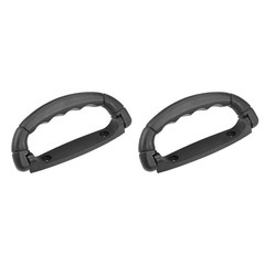 Luggage Handle Pull Plastic 6.3 Inch Length Suitcase Handle Grip Black 2Pcs