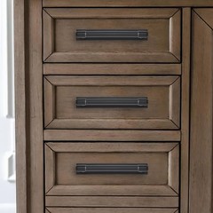 5 Pack 3-inch Black Cabinet Pull, Backplate, 76mm C-C, Zinc, Matte Black
