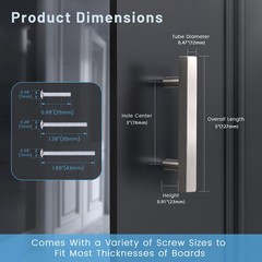 Square Body Round Feet 30Pack 76mm(3″) Hole Center Square Kitchen Cabinet Han…