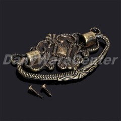 6Pcs Antique Brass Bronze Jewelry Box Pull Knob Retro Drawer Cabinet Door Handle