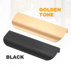8Pcs 3 Inch Aluminum Alloy Finger Pulls for Cabinets Dresser Black