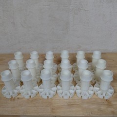 Adjustable Cabinet Legs Plinth Feet for Kitchen Bathroom Cabinets White (18pcs)