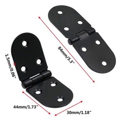 3 Inch Folding Flip Top Hinge Butler Tray Hinge for Sewing Machine Door Black