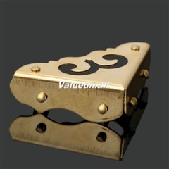 4Pcs Brass Wave Box Corner Protecter Jewelry Case Chest Corner Guard Home Decor