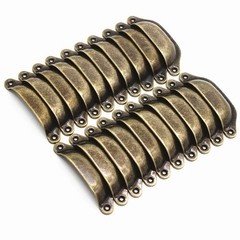 WEICHUAN 20PCS Antique Bronze Iron Drawer Knobs Pulls Handles 3-1/4″,