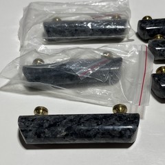 Lot Of 7 Used 4″ Dark Gray Granite Drawer Pulls 2 7/8” screw spacing