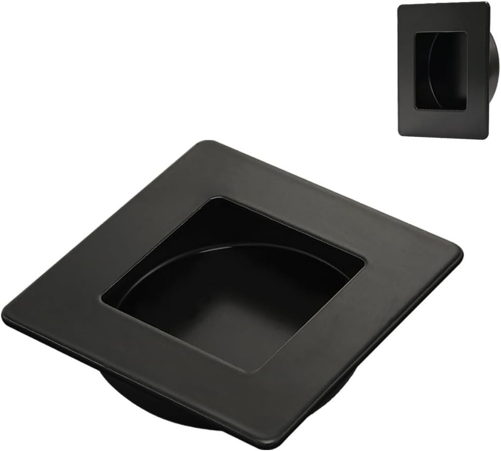 2-3/4 Inch Square Recessed Sliding Closet Door Finger Pulls Inner Dia 2-1/8 Inch