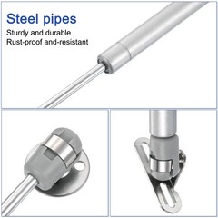 8 Inch 40N/9lb Gas Shock Strut Lift Support, (Silver, Set of 6)