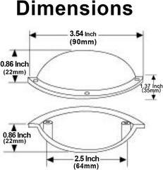 10 Pack Kitchen Cabinet Handles 2.5 Inch Hole Center Bin Cup Drawer Pulls Flat B