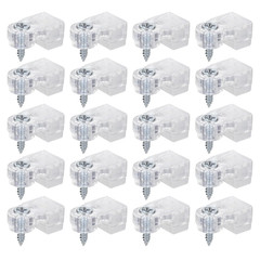 20 Pcs Glass Retainer Clips for Windows, Doors, Cabinets, and Mirrors