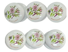 Portmeirion Botanic Garden Ceramic Drawer Knobs Pulls Rosa Canina Dog Rose Bee 6