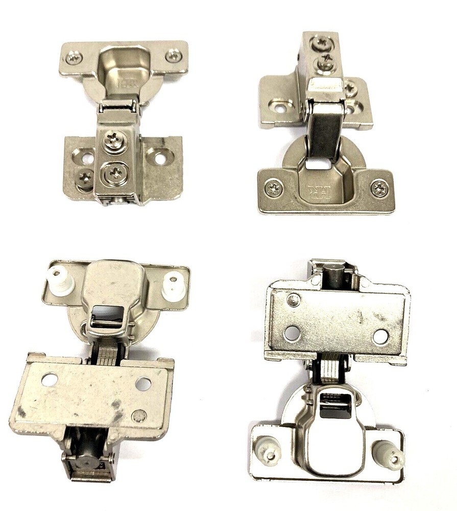 4 Pack of 105° 1/2″ Overlay Cam Adjustable Soft-close Face Frame Hinges w/Dowels