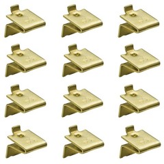 KV Shelf Support Clip Brass, Pack of 12