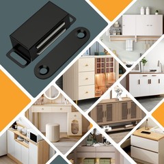 Jiayi Magnetic Door Catches 12 Pack Cabinet Door Magnets Black Magnetic Door …