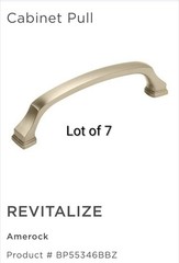 Amerock “Revitalize” 128 mm Drawer Or Cabinet Pull, Lot Of 7, Golden Champagne