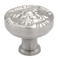 F406 Satin Nickel 1 1/4″ Solid Brass Round Cabinet Knob Pulls Keeler Richelieu