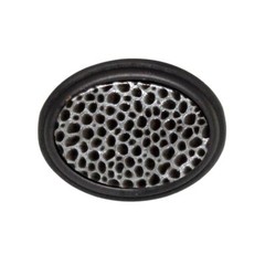 Laurey Churchill 1 5/8″ Oval Cabinet Knob Oil-Rubbed Bronze Black Leather 12197