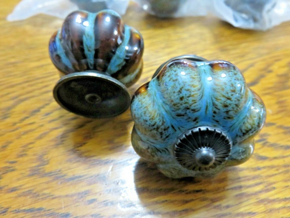 8 Knobs Kitchen Cabinet Dresser Drawer Knobs Pulls Handles Ceramic (LW3)