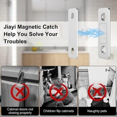 4 Pack Ultra Thin Cabinet Door Magnetic Catch for Drawer Adhesive Cabinet Latch