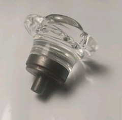 Set of 4 Clear Glass Rose Shape Drawer Pulls Cabinet Knobs 1.5″ Diameter