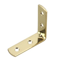 Brainerd B55515G-PB Brass Plated 1 1/2″ Corner Brace Pack of 4