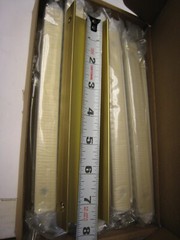 10 Pack 6-1/4″ C-C 7-1/2 Matte Gold Finger Pulls Cabinet Edge Pulls Brush Brass
