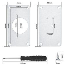 16Pcs Cabinet Hinges Repair Plates, Cabinet Doors Hinge Repair Kit Stainless Ste