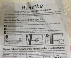 Ravine 18 Pack 6 1/4” Kitchen Square Cabinet Handles Black