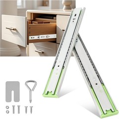 12/14/16 Inch Drawer Slides, 100 lbs Capacity Full Extension Ball Bearing Rails