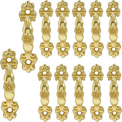 12Pcs Mini Vintage Cabinet Handles Gold Drawer Pulls Jewelry Box Hardware 30mm