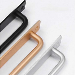 Metal Heavy Duty Barn Door Handle Flush Long Base Handle Pulls for Gate Shed Gar
