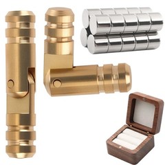 Brass Hidden Hinges Set, 25 Cylinder Hinges (4x17mm) with 25 Magnets (4x3mm),…