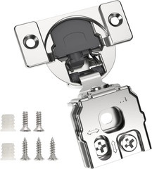 50 Pack 1/2″ Overlay 3D Soft Close Concealed Hinge for Face Frame Door, Smooth S