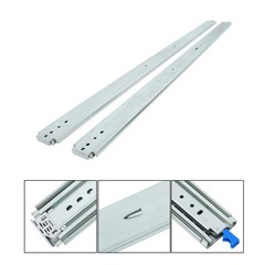 60″ Locking Drawer Slides 500lb Heavy Duty Ball Bearing Full Extension With Lock