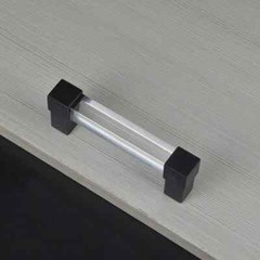 Square Acrylic Cabinet Handles Clear Drawer Pull Gold Black Silver Dresser Pulls
